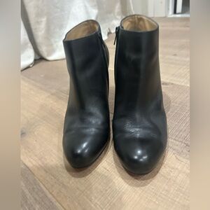 Christian Louboutin Black Leather Ankle Boots